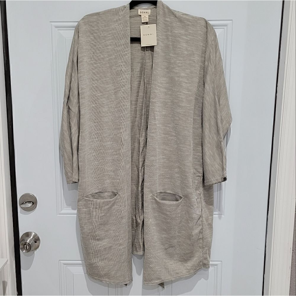 DONNI Pinstripe 🌈oversized cardigan